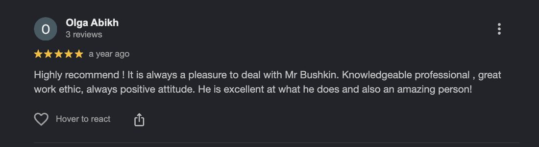Google review for Buschkin Law